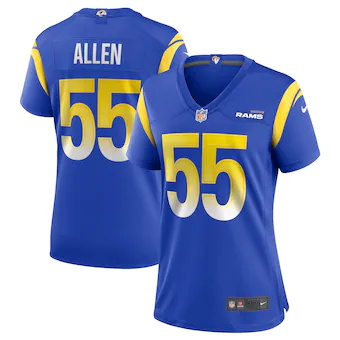 womens nike brian allen royal los angeles rams game jersey_